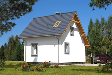  Projekt domu L-56 Dom kresowa murowany (BBD1076) - projekt domu parterowego z poddaszem - Zdjęcie 4