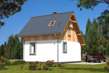  Projekt domu L-56 Dom kresowa szkieletowy (BBD1077) - projekt domu parterowego z poddaszem - Zdjęcie 4