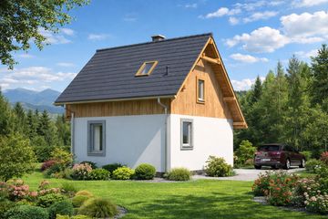  Projekt domu L-56 Dom kresowa szkieletowy (BBD1077) - projekt domu parterowego z poddaszem - Zdjęcie 4
