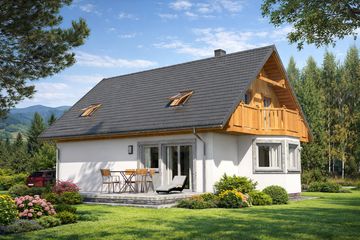  Projekt domu L-58 Dom zimowa szkieletowy (BBD1081) - projekt domu parterowego z poddaszem - Zdjęcie 3