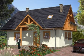  Projekt domu L-58 Dom zimowa szkieletowy (BBD1081) - projekt domu parterowego z poddaszem - Zdjęcie 1