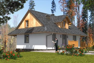  Projekt domu L-75 Dom willowa murowany (BBD1106) - projekt domu parterowego z poddaszem - Zdjęcie 7