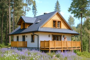  Projekt domu L-75 Dom willowa murowany (BBD1106) - projekt domu parterowego z poddaszem - Zdjęcie 1