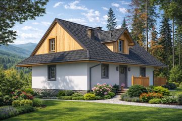  Projekt domu L-75 Dom willowa murowany (BBD1106) - projekt domu parterowego z poddaszem - Zdjęcie 4