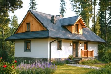  Projekt domu L-75 Dom willowa murowany (BBD1106) - projekt domu parterowego z poddaszem - Zdjęcie 4