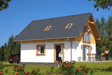  Projekt domu L-82 Dom szkieletowy (BBD1121) - projekt domu parterowego z poddaszem - Zdjęcie 3