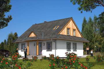  Projekt domu L-88 Dom szkieletowy (BBD1123) - projekt domu parterowego z poddaszem - Zdjęcie 1