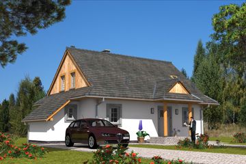  Projekt domu L-88 Dom szkieletowy (BBD1123) - projekt domu parterowego z poddaszem - Zdjęcie 2