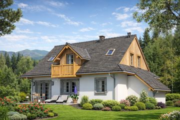  Projekt domu L-88 Dom szkieletowy (BBD1123) - projekt domu parterowego z poddaszem - Zdjęcie 3