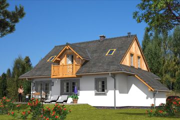  Projekt domu L-88 Dom szkieletowy (BBD1123) - projekt domu parterowego z poddaszem - Zdjęcie 3