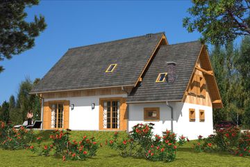  Projekt domu L-89 Dom konwaliowa szkieletowy (BBD1131) - projekt domu parterowego z poddaszem - Zdjęcie 7