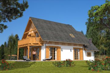  Projekt domu L-89 Dom konwaliowa szkieletowy (BBD1131) - projekt domu parterowego z poddaszem - Zdjęcie 8