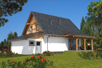  Projekt domu L-91 Dom cyprysowa szkieletowy (BBD1135) - projekt domu parterowego z poddaszem - Zdjęcie 4