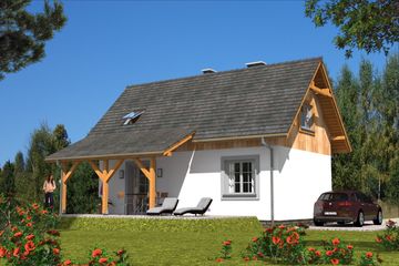  Projekt domu L-84 Dom krótka szkieletowy (BBD1141) - projekt domu parterowego z poddaszem - Zdjęcie 7