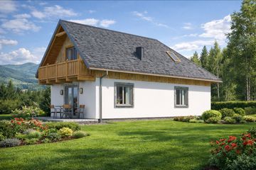  Projekt domu L-81 Dom odległa szkieletowy (BBD1143) - projekt domu parterowego z poddaszem - Zdjęcie 3