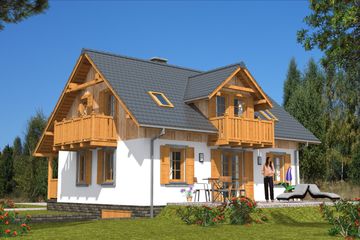  Projekt domu L-94 Dom szkolna szkieletowy (BBD1145) - projekt domu parterowego z poddaszem - Zdjęcie 4