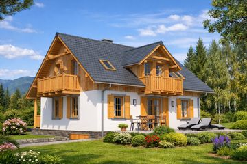  Projekt domu L-94 Dom szkolna szkieletowy (BBD1145) - projekt domu parterowego z poddaszem - Zdjęcie 4