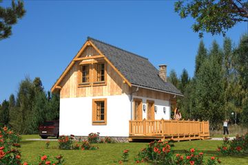  Projekt domu L-95 Dom solna szkieletowy (BBD1147) - projekt domu parterowego z poddaszem - Zdjęcie 7