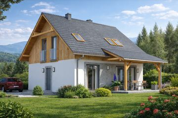  Projekt domu L-97 Dom tulipanowa szkieletowy (BBD1151) - projekt domu parterowego z poddaszem - Zdjęcie 2