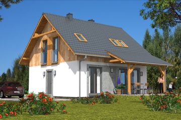  Projekt domu L-97 Dom tulipanowa szkieletowy (BBD1151) - projekt domu parterowego z poddaszem - Zdjęcie 4