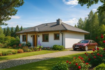  Projekt domu A-106 Dom browarna szkieletowy (BBD1156) - projekt domu parterowego - Zdjęcie 2