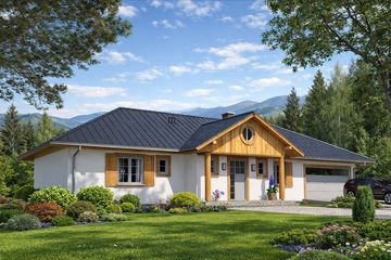  Projekt domu A-105 Dom bociania szkieletowy (BBD1157) - projekt domu parterowego - Zdjęcie 2