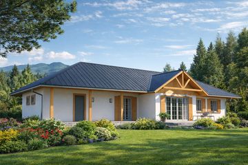  Projekt domu A-105 Dom bociania szkieletowy (BBD1157) - projekt domu parterowego - Zdjęcie 3