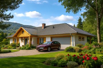  Projekt domu A-105 Dom bociania szkieletowy (BBD1157) - projekt domu parterowego - Zdjęcie 3