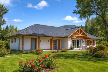  Projekt domu A-105 Dom bociania szkieletowy (BBD1157) - projekt domu parterowego - Zdjęcie 4