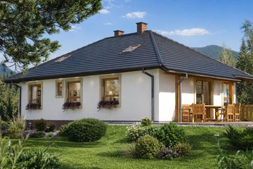 Projekt domu A-110 Dom kasztanowa szkieletowy (BBD1172) - projekt domu parterowego - Zdjęcie 3