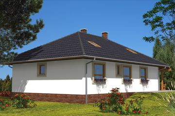  Projekt domu A-110 Dom kasztanowa szkieletowy (BBD1172) - projekt domu parterowego - Zdjęcie 4