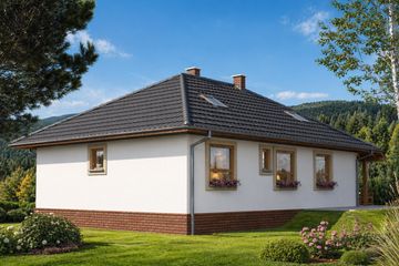  Projekt domu A-110 Dom kasztanowa szkieletowy (BBD1172) - projekt domu parterowego - Zdjęcie 4