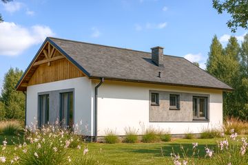  Projekt domu A-112 Dom wiśniowa szkieletowy (BBD1176) - projekt domu parterowego - Zdjęcie 3