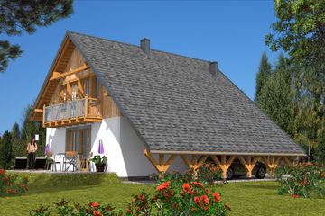  Projekt domu L-33 Dom szkieletowy (BBD1181) - projekt domu parterowego z poddaszem - Zdjęcie 4