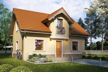  Projekt domu Bingo (WRN1113) - projekt domu parterowego z poddaszem - Zdjęcie 1