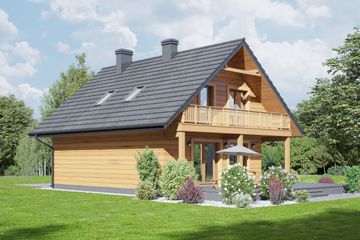  Projekt domu Świdnica 31dws (KRP1432) - projekt domu parterowego z poddaszem - Zdjęcie 2