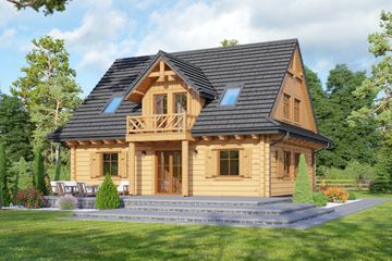  Projekt domu Roztoka dw (KRP1433) - projekt domu parterowego z poddaszem - Zdjęcie 2