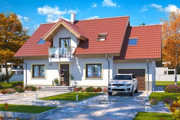  Projekt domu Apollo II (WOE1035) - projekt domu parterowego z poddaszem - Zdjęcie 2