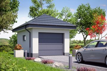  Projekt garażu G1 (WRF1002) - projekt garażu parterowego - Zdjęcie 1