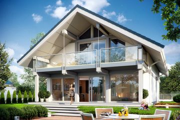  Projekt domu Otwarty 2 (WAH1533) - projekt domu parterowego z poddaszem - Zdjęcie 2