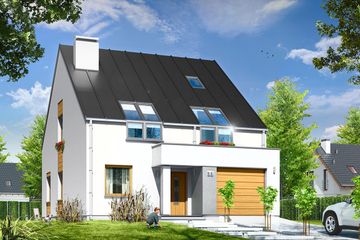  Projekt domu Leo (WAH1535) - projekt domu parterowego z poddaszem - Zdjęcie 3