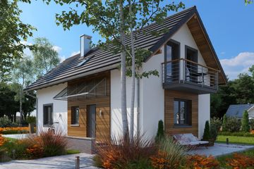  Projekt domu Longinus Sto (1352) (KRD2488) - projekt domu parterowego z poddaszem - Zdjęcie 3