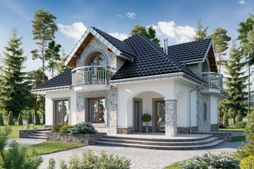  Projekt domu Gloria (1351) (KRD2489) - projekt domu parterowego z poddaszem - Zdjęcie 5