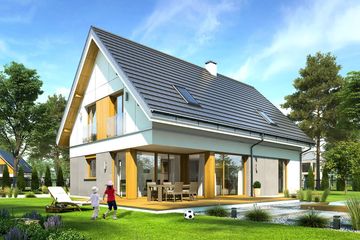  Projekt domu Viking (WAH1540) - projekt domu parterowego z poddaszem - Zdjęcie 2