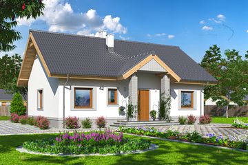  Projekt domu Tesla (WOE1038) - projekt domu parterowego - Zdjęcie 1