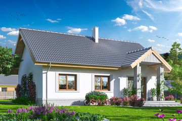  Projekt domu Tesla (WOE1038) - projekt domu parterowego - Zdjęcie 4