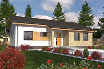  Projekt domu Milena bez garażu [B] (WRF1484) - projekt domu parterowego - Zdjęcie 2