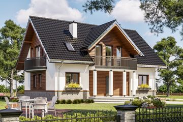  Projekt domu Akord Neo (1369) (KRD2490) - projekt domu parterowego z poddaszem - Zdjęcie 1