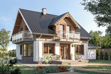  Projekt domu Celesta 2.0 (1357) (KRD2493) - projekt domu parterowego z poddaszem - Zdjęcie 1