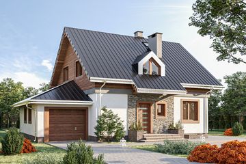  Projekt domu Celesta 2.0 (1357) (KRD2493) - projekt domu parterowego z poddaszem - Zdjęcie 2